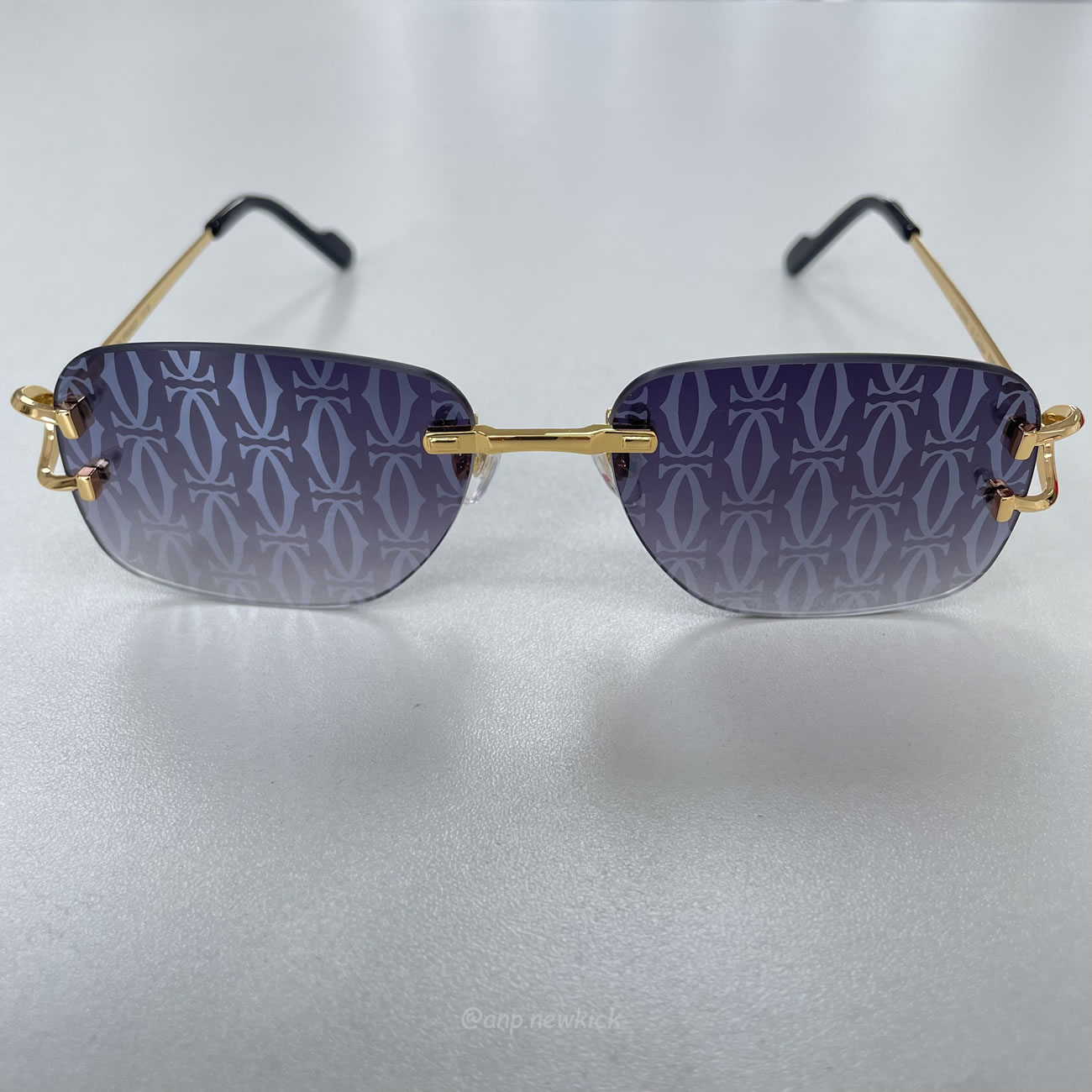 Cartier Eyewear Rimless Rectangle Frame Sunglasses (5) - newkick.org